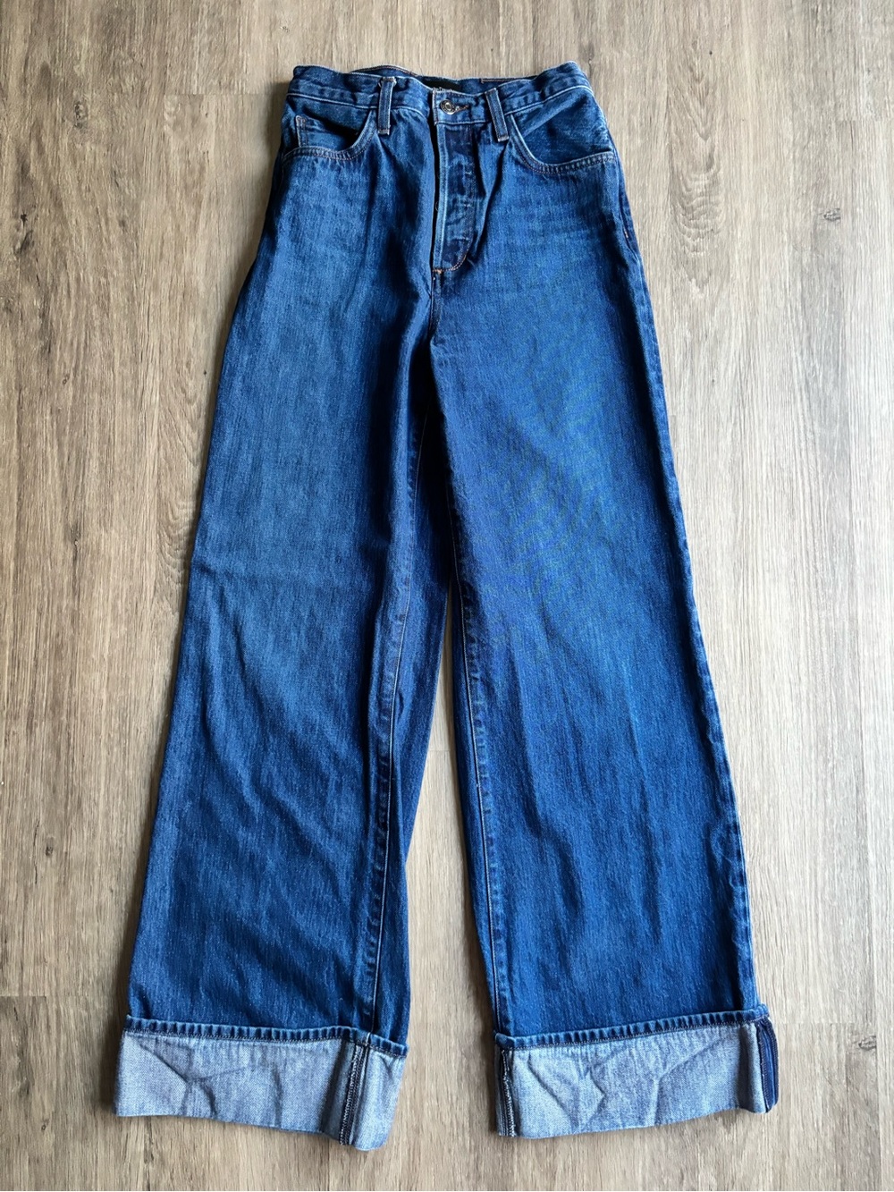 Favorite Daughter The Masha Super High Rise Wide Leg Jeans in Belmont 26 - Picture 3 of 12